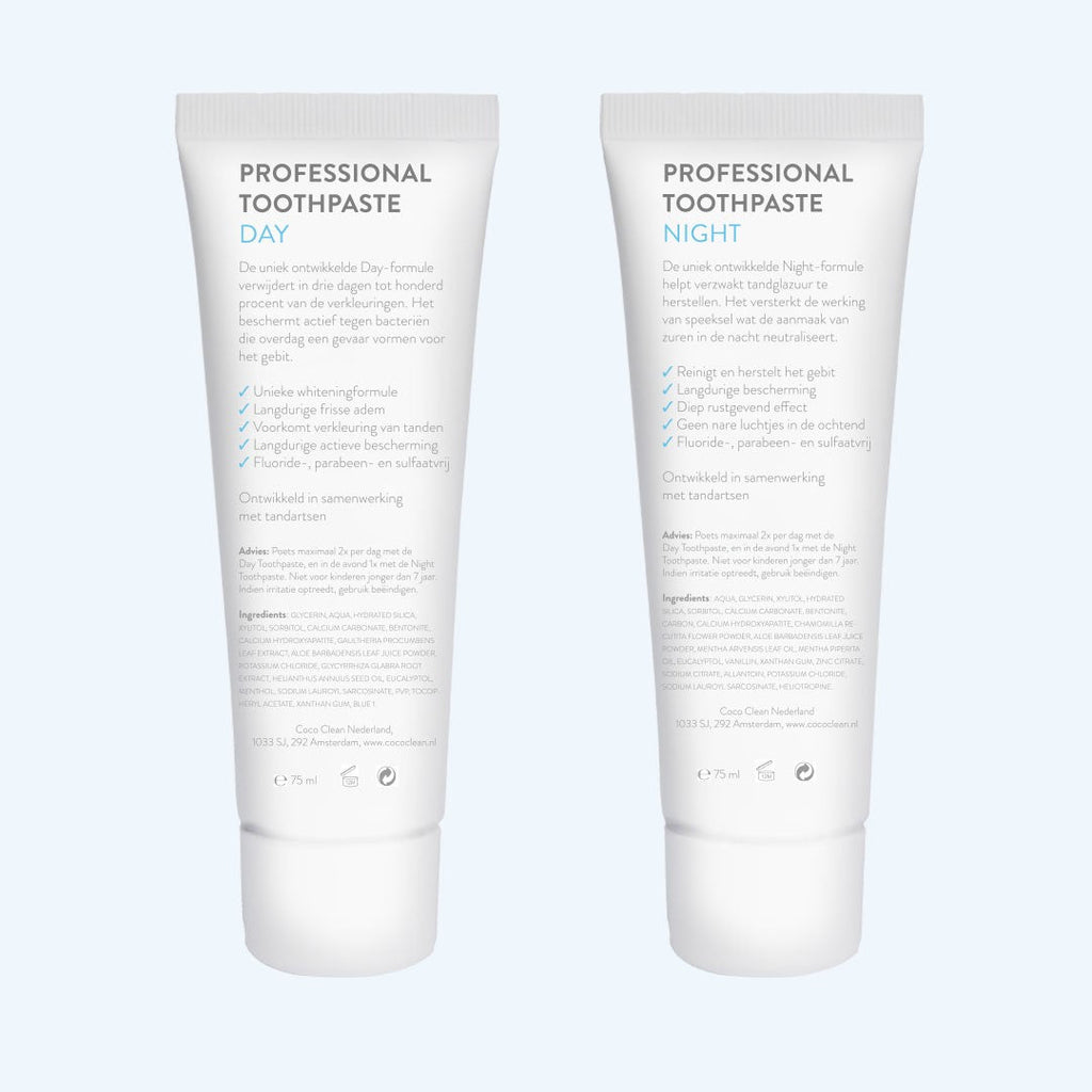 Natural Day & Night Toothpaste Duo | Organic Dental Care | Coco Clean